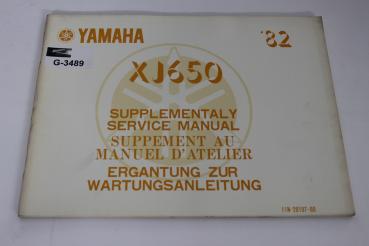 Yamaha XJ650, (82) Ergänzung zur Wartungsanleitung, Supplementary service manual