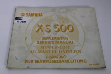 Yamaha XS500, (77) Ergänzung zur Wartungsanleitung, Supplementary service manual