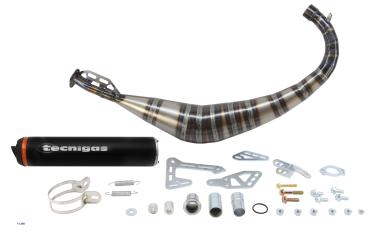 Sportauspuff E-BOX Derbi Senda ab 2000 - mit Profilrahmen, Aprilia SX ab 2006, MH Racing RX, Rieju RR, RRX, MRX, SMX