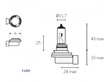 Lampe 12V H11 Halogen 55 Watt