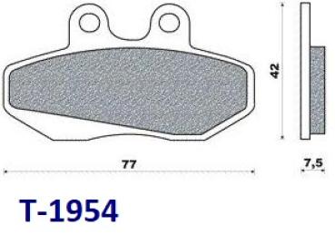 Bremsklötze 77 x 42mm, vorne, Aprilia, Beta, Bultaco, Derbi, Gas Gas, MH, Rieju,