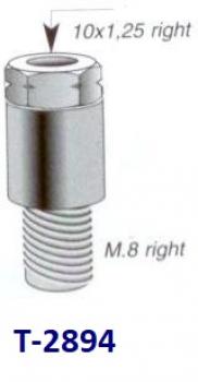 Spiegelhalterung, M8 Rechtsgewinde unten auf M10 Rechtsgewinde oben