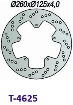 Bremsscheibe D=260/125mm, 5-Loch, Piaggio