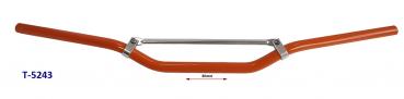 Lenker Alu Orange pulverbeschichtet 820mm, D=22mm Enduro, mit Alu Verstrebung