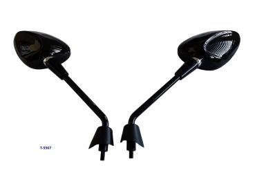 Spiegelpaar links + rechts schwarz glänzend für Vespa Sprint 50-125
