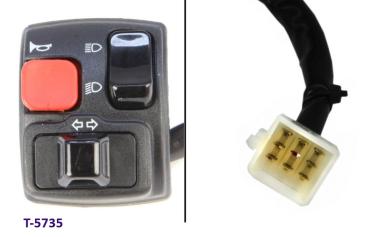 Schaltereinheit links für Blinker, Auf-Abblend, Hupe Derbi Senda ab 2005, Aprilia RX / SX ab 2006