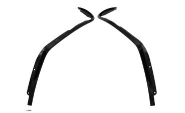 Beinschildleiste links+rechts Vespa Primavera/Sprint 50-125 schwarz glänzend