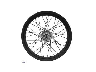 Preview: Felge 17 Zoll vorne, Beta RR50 Motard/Track ab 2017, RR125 ab 2019 schwarz