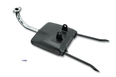 Auspufftopf schwarz Moped Puch MS 50, MV 50