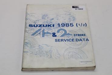 Suzuki Motorräder, Service Data 4&2 Stroke, Handbuch, Stand 06/85