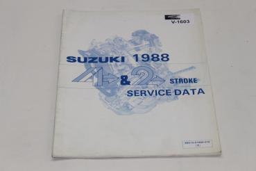 Suzuki Motorräder, Service Data 4&2 Stroke, Handbuch, Stand 03/88