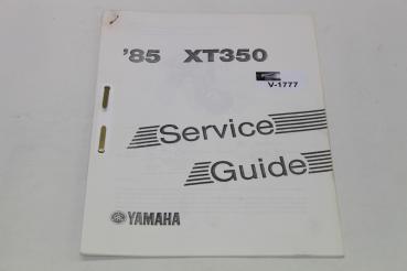 Yamaha XT500, 85, Service Guide, Werkstatt Information