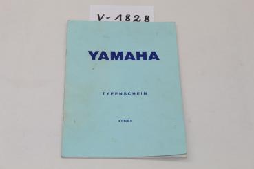 Yamaha XT600E, 3UX, Österreichischer original Typenschein