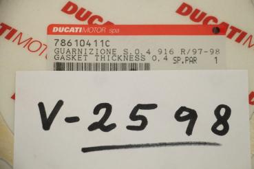 Preview: Ducati 916R, 97-98, Dichtung Zylinderfuß (0,4) 78610411C