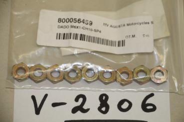 Preview: MV Agusta, 9x DADO/NUT/Mutter (M6x1.00-CH10-SP4) 800056459