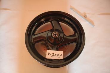 Preview: Malaguti Vorderradfelge schwarz, inkl. Bremsscheibe und Achse mit Distanz, Malaguti Firefox F15, 10904503