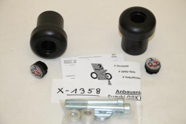 Preview: Suzuki GSX-R1000, 2007-2008, Racing Sturzpads Satz schwarz Neu