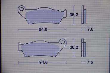 Preview: Yamaha TT600E/R/S, SBS 671HF Ceramic Bremsklötze Neu,