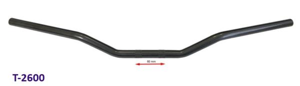 Lenker Stahl 830mm, D=22mm schwarz