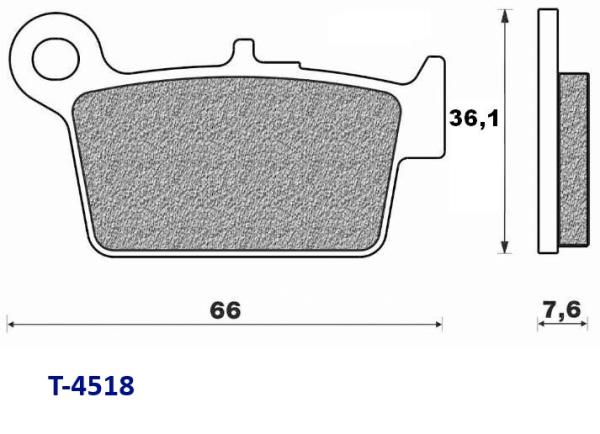 Bremsklötze 66x37x7,6 Beta RR 50 hinten