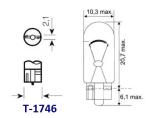 Lampe 12V Glassockel T10 (2,1x9,5) 10 Watt